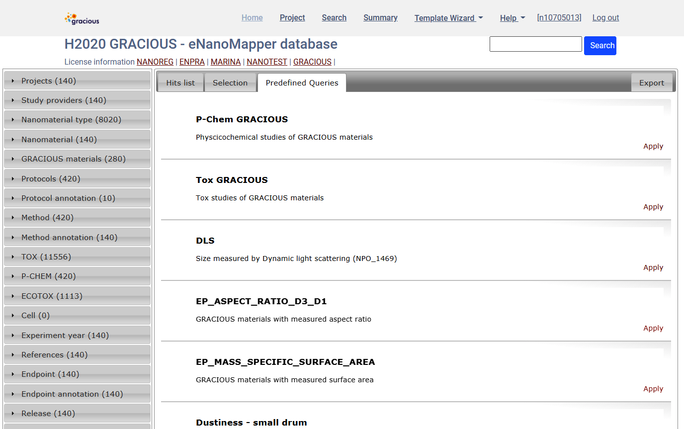 predefined queries