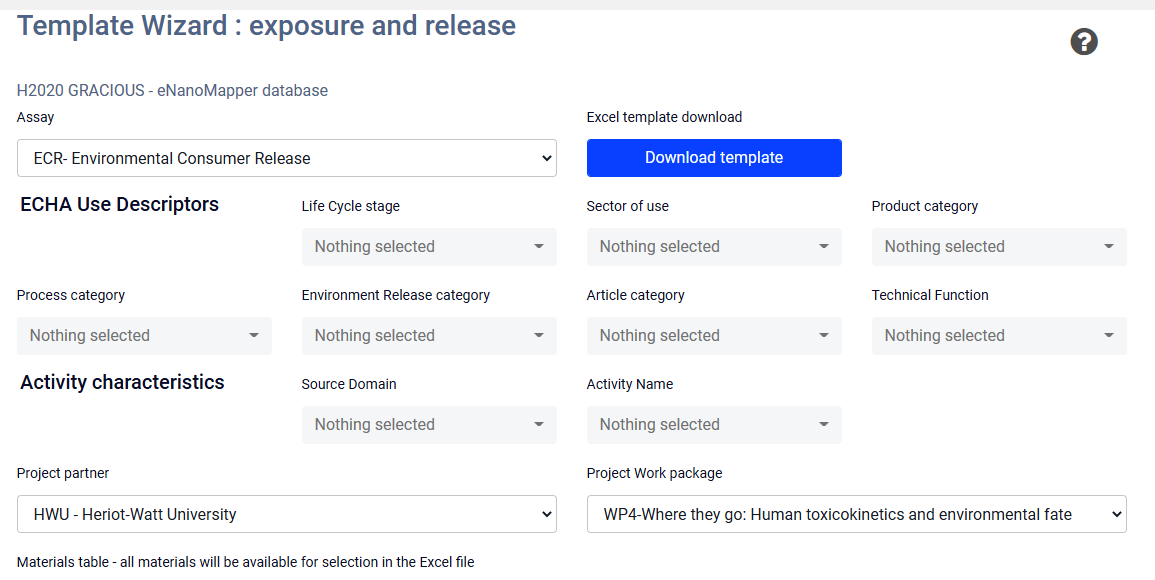 ECR- Environmental Consumer Release template